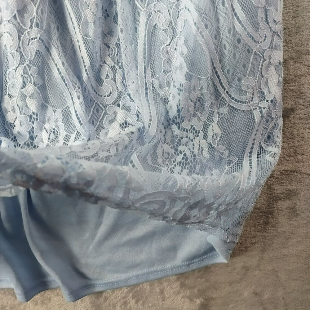Mystic Womens Blue Lace Fit and Flare Dress Sleeveless Party Elegant soft girl‎ - Picture 5 of 10